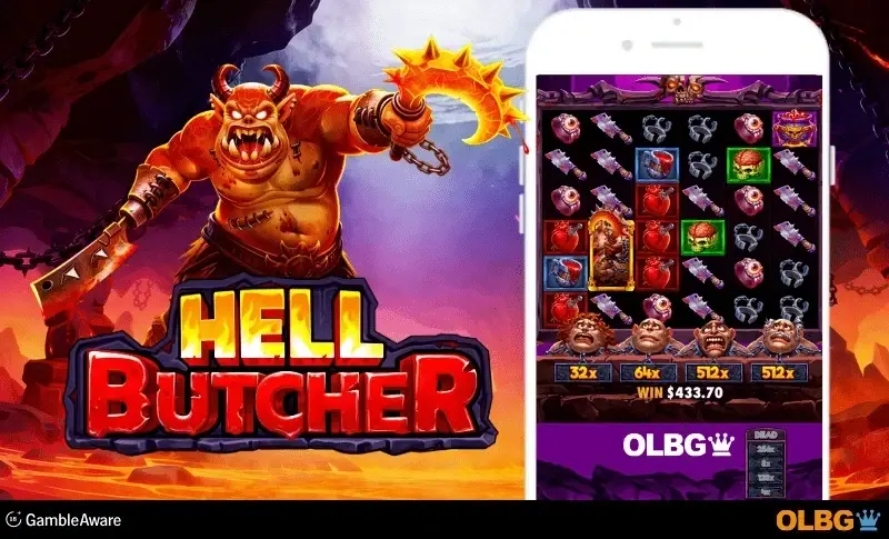 tragamonedas Hell Butcher con cuadrícula 6x6 de pago por racimos